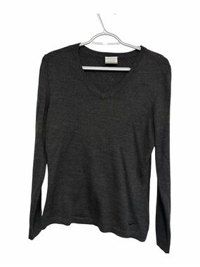 Nike golf Women's Charcoal V-Neck Lightweight Sweater breathable back